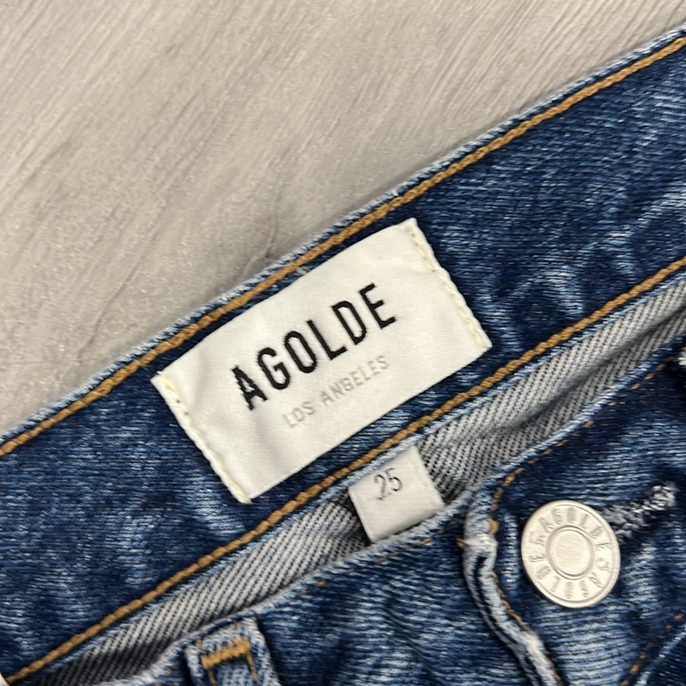 AGOLDE Lana Mid Rise Vintage Straight in Pattern - Picture 6 of 10